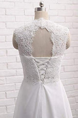 Wedding Dresses for Bride 2023 Sleeveless Lace Petite/Plus Size Bridal Gowns for Civil Wedding for Beach Wedding