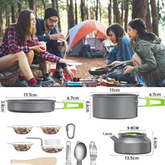 Cookware Camping Portable Folding Pot Pan Dinnerware Tableware