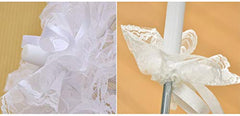 Lace Floral Parasol Umbrella Decoration Wedding Bride Handmade Photography Prop Umbrella Black