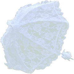 Lace Floral Parasol Umbrella Decoration Wedding Bride Handmade Photography Prop Umbrella Black