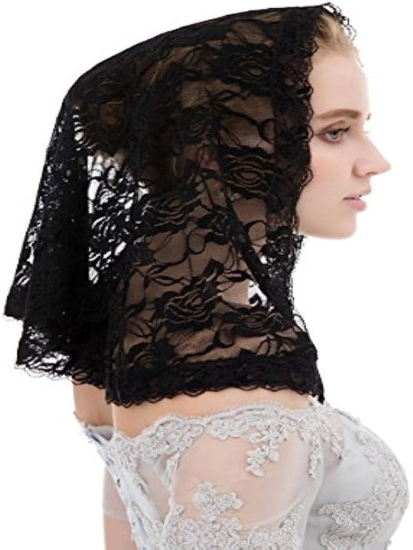 Abaowedding Veil Lace Mantilla Catholic Church Chapel Veil Head Covering Latin Mass