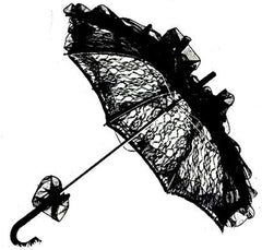 Lace Floral Parasol Umbrella Decoration Wedding Bride Handmade Photography Prop Umbrella Black