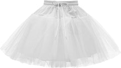 Abaowedding Flower Girls Hoopless Petticoat Slip with 3 Layers Elastic Kids Crinoline Underskirt
