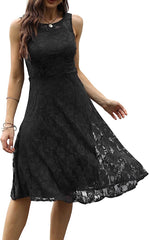 Abaowedding Women's Cocktail Dress Floral Lace Short Formal Wedding Bridal Gown