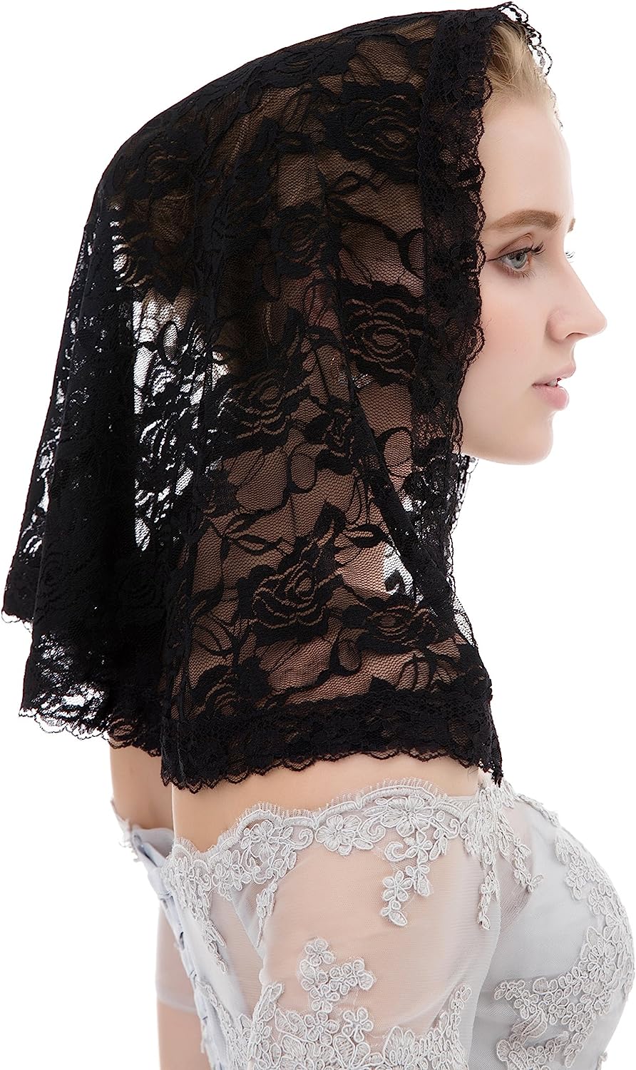 Abaowedding Veil Lace Mantilla Catholic Church Chapel Veil Head Covering Latin Mass