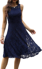Abaowedding Women's Cocktail Dress Floral Lace Short Formal Wedding Bridal Gown
