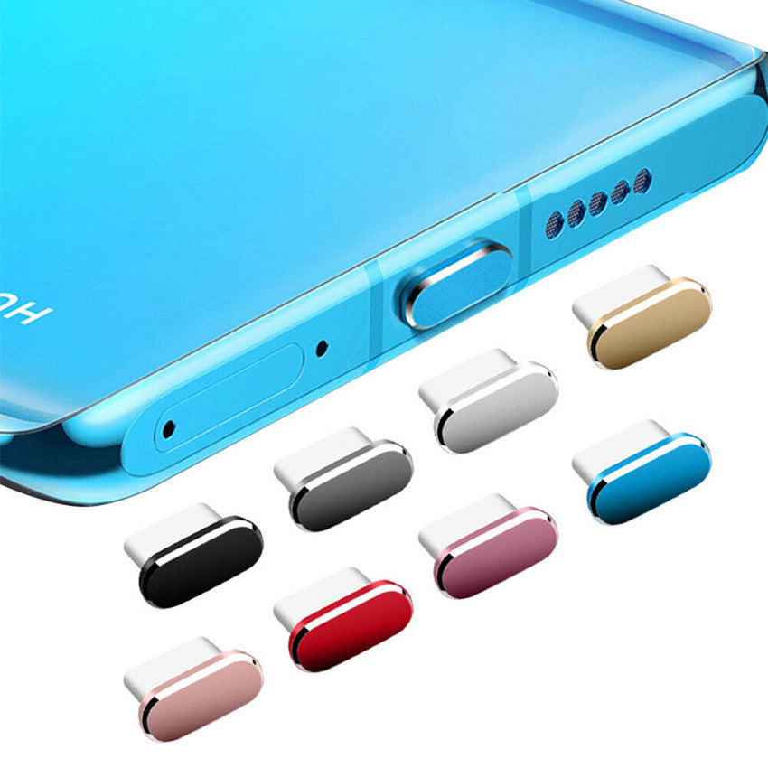2x Type-C Mobile Phone Charging Port USB Anti-dust Plug Protector