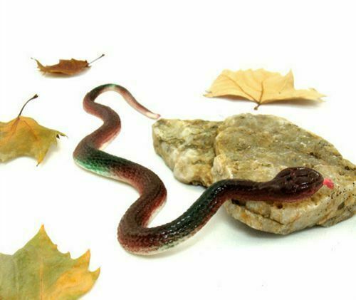 16" Real Rubber Toy Fake Snake Safari Garden Prop Joke Prank Halloween Gift