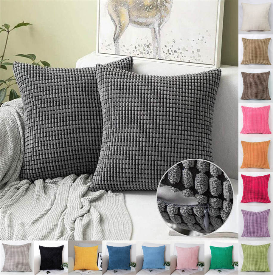 30-70cm Corduroy Plush Jumbo Cord Large Cushion Cover Pillow Case Home Decor