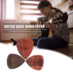 Folk Guitar Wooden Picks Ukulele Bass Plectrum Musical Instrument Accessories