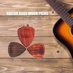 Folk Guitar Wooden Picks Ukulele Bass Plectrum Musical Instrument Accessories